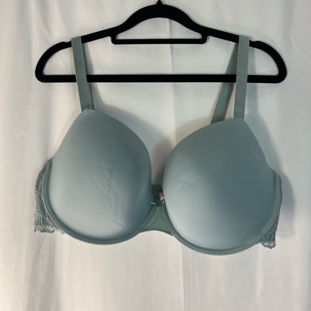 La Vie En Rose Light Teal Underwear Bra 40DD - Lace Back - Picture 3 of 10